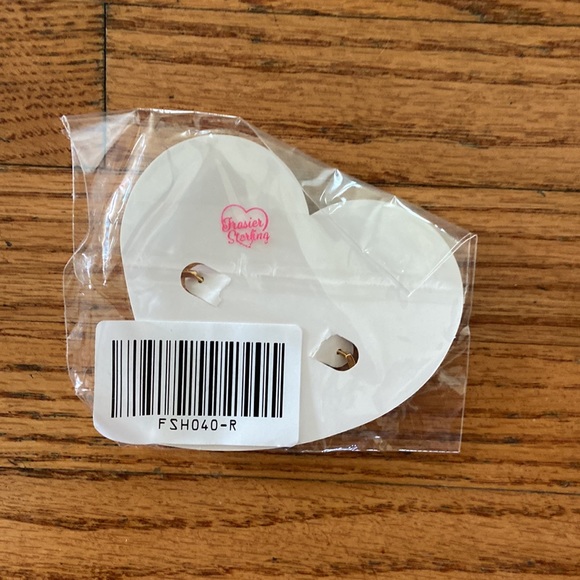 Frasier Sterling Heart Earrings - Picture 2 of 2